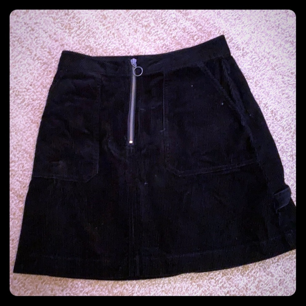 black corduroy skirt